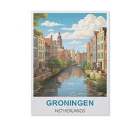BEAYODKP Paint by Numbers for Adults,Groningen Netherlands,Craft Art Painting DIY Kit Rolled Canvas Without Frame(50x60cm-FD44
