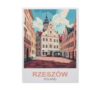 BEAYODKP Paint by Numbers for Adults,Rzeszów Poland,DIY Paint by Numbers Kits for Adults Kids on Canvas with Brushes and Acrylic Pigment Oil Painting Kits Home Decor Gift(20x30cm-FD41