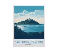 BEAYODKP Paint by Numbers for Adults,Saint Michael's Mount Cornwall,DIY Paint by Numbers Kits for Adults Kids on Canvas with Brushes and Acrylic Pigment Oil Painting Kits Home Decor Gift(30x40cm-FB91