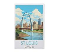 BEAYODKP Paint by Numbers for Adults，St Louis Missouri，Canvas Adults' Paint by Number Kits on Canvas DIY Oil Painting by Numbers for Adults(40x50cm)-AB91