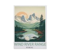 BEAYODKP Paint by Numbers for Adults,Wind River Range Wyoming,DIY Oil Painting Paint by Number Kits Linen Canvas Wall Art House Decor(30x40cm-EZ18