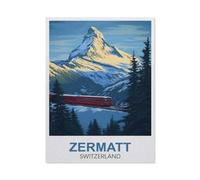 BEAYODKP Paint by Numbers for Adults,Zermatt Switzerland,DIY Oil Painting Paint by Number Kits Linen Canvas Wall Art House Decor(30x40cm-FA8