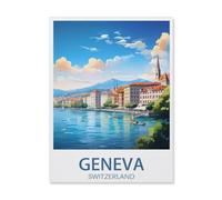 BEAYODKP Paint by Numbers，Geneva Switzerland，Exquisite Oil Painting by Numbers Kits for Beginners(30x40cm-R1