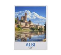 BEAYODKP Paint by Numbers Kits for Adults and Kids,Albi Tarn,with Brushes and Acrylic Pigment DIY Digital Canvas Painting for Adults Beginner(30x40cm) 11.8x15.7 inches-GP63
