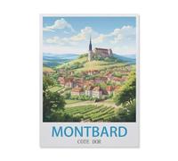 BEAYODKP Paint by Numbers Kits for Adults and Kids,Montbard Côte-d'Or,with Brushes and Acrylic Pigment DIY Digital Canvas Painting for Adults Beginner(40x50cm) 15.7x19.6 inches-GM13
