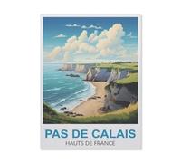 BEAYODKP Paint by Numbers Kits for Adults and Kids，Pas-de-Calais Hauts-de-France，with Brushes and Acrylic Pigment DIY Digital Canvas Painting for Adults Beginner(30x40cm) 11.8x15.7 inches-GL53