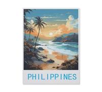 BEAYODKP Paint by Numbers Kits for Adults and Kids，Philippines，with Brushes and Acrylic Pigment DIY Digital Canvas Painting for Adults Beginner(40x50cm) 15.7x19.6 inches-FL3