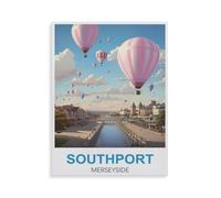 BEAYODKP Paint by Numbers Kits for Adults and Kids,Southport, Merseyside,with Brushes and Acrylic Pigment DIY Digital Canvas Painting for Adults Beginner(40x50cm) 15.7x19.6 inches-GR73