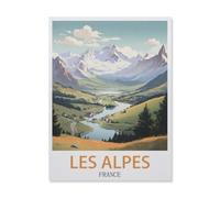 BEAYODKP Paint by Numbers Kits for Adults and Kids,The Alps France,with Brushes and Acrylic Pigment DIY Digital Canvas Painting for Adults Beginner(50x60cm) 19.6x23.6 inches-GN23
