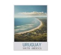 BEAYODKP Paint by Numbers Kits for Adults and Kids，Uruguay South America，with Brushes and Acrylic Pigment DIY Digital Canvas Painting for Adults Beginner(50x60cm) 19.6x23.6 inches-FK43