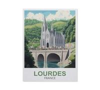 BEAYODKP Paint by Numbers,Lourdes France,for Adults and Kids DIY Oil Painting Gift Kits Pre-Printed Canvas Art Home Decoration(50x60cm-EZ85