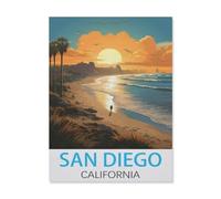 BEAYODKP Paint by Numbers,San Diego California,Exquisite Oil Painting by Numbers Kits for Beginners(20x30cm) 7.8x11.8 inches-FK25