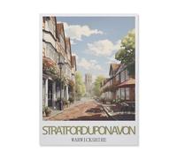BEAYODKP Paint by Numbers,Stratford-Upon-Avon Warwickshire,for Adults and Kids DIY Oil Painting Gift Kits Pre-Printed Canvas Art Home Decoration(30x40cm) 11.8x15.7 inches-FJ25