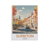 BEAYODKP Paint by Numbers，Surbiton, London，Exquisite Oil Painting by Numbers Kits for Beginners(50x60cm) 19.6x23.6 inches-GR25