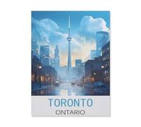 BEAYODKP Paint by Numbers，Toronto Ontario，for Adults and Kids DIY Oil Painting Gift Kits Pre-Printed Canvas Art Home Decoration(50x60cm) 19.6x23.6 inches-FL5