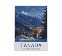 BEAYODKP Paint by Numbers,Whistler Blackcomb Canada,Exquisite Oil Painting by Numbers Kits for Beginners(50x60cm-AZ64