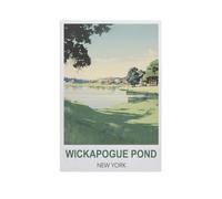 BEAYODKP Paint by Numbers，Wickapogue Pond New York，Exquisite Oil Painting by Numbers Kits for Beginners(40x50cm) 15.7x19.6 inches-GG5