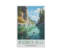 BEAYODKP Painting by Number Kits On Canvas,Wisconsin Dells Wisconsin,DIY Oil Painting Acrylic Paints,Home Wall Decor Gift(30x40cm) 11.8x15.7 inches-FN78