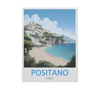 BEAYODKP Positano Italy,Beginner-Friendly Paint-by-Number Kit,Easy Introduction to Art(50x60cm) 19.6x23.6 inches-FG11