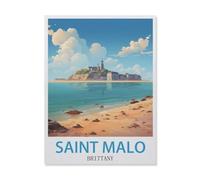 BEAYODKP Saint-Malo Brittany,Beginner-Friendly Paint-by-Number Kit,Easy Introduction to Art(50x60cm) 19.6x23.6 inches-GM81