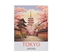 BEAYODKP Vintage Travel Poster Tokyo Japan，Paint by Number DIY Oil Painting Paint by Numbers Kits for Adults Beginner Canvas Acrylic Arts Craft for Home Wall Decor Drawing（20x30cm）-AG98