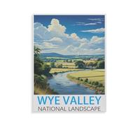 BEAYODKP Wye Valley National Landscape,Diamond Art Kits for Adults and Kids, Full Drill Round Rhinestone Paint with Diamonds(30 x 40 cm/11.81 x 15.74 inches)-GZ86