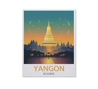 BEAYODKP Yangon Myanmar，Diamond Painting Kits for Adults - 5D Diamond Painting Kit Full Drill, Diamond Art Kits for Home Wall Decor（40 x 50 cm/15.74 x 19.68 inches）-HW3