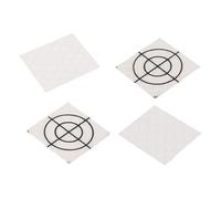 BEAZOOM 100 Pcs Surveying Reflector Prisms Silver Acrylic Targets 30405060mm with Crosshairs Total Station Use
