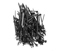 BEAZOOM 100pcs Car Wire Harness Cable Tie Clamp Kit, Nylon Push Rivet Clips Assorted 5 Sizes for Vehicles