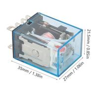 BEAZOOM 220VAC-240VAC LY2N-J 8 Pin Power Relay Set with Base, DPDT 10A | Miniature Electromagnetic Relay, Wear-Resistant Copper Coil for JQX-13F HH62P Replacement