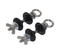 BEAZOOM 2pcs 304 for Stainless Steel Resistance Band Pegs for Power Rack, Adjustable Fits 16-26mm Holes, 160mm for Heavy Duty Hooks for Home Commercial Gym Strength Training Silver