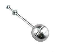 BEAZOOM 304 Stainless Steel Tea Infuser with Press Lid, Small Hole Design for Residue-Free Brewing, Compact Filter for Office and Home, Silver