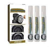 BEAZOOM 3pcs Permanent White Paint Marker for Car Tyre, Waterproof Quick-Drying Oil Based Ink Pen for Truck ATV Tire for GRAFFITI Art Craft Drawing