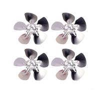 BEAZOOM 4pcs Aluminum Alloy Fan Blades for Refrigerator 150mm 200mm 250mm 6.9mm Hole Diameter Cold Storage Cooling Motor Replacement(150mm)