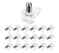 BEAZOOM 50 x Clear for Plastic Shelf Support Pegs 5mm Thick Material Bracket Shoe Ark Chest Cupboard Glass Layer Board Furniture