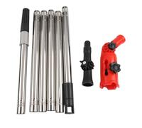 BEAZOOM 557ft Telescopic Gutter Cleaning Pole System with 2 Adjustable Adapters Hard to Reach Areas Assembly for Plastic Metal