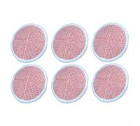 BEAZOOM 6-Pack Heavy Duty Scrub Mop Pads for Bissell Hard Floor Cleaners Models 2124 2039A 23157, Washable Orange Cloths(6PCS)