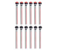 BEAZOOM 6pcs 12mm Round Momentary Push Button Switch Waterproof for Pre-Wired Red for Black 3A 250VAC Control Panels