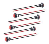 BEAZOOM 6pcs 12mm Round Momentary Push Button Switch, Waterproof ON-OFF Self-Reset with for Pre-soldered Wires, 3A 125VA Outdoor Use, Red and for Black Pack