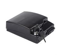 BEAZOOM 86 Type Lockable Outdoor Socket Box with Key, Waterproof Electrical Switch Protective Cover, Self-Adhesive Plastic Case, Black(Black)