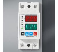 BEAZOOM AC 230V Adjustable Voltage Protector 40A 63A Dual LCD Display Over Current for Protection Device with Manual Reset Electrical Box