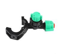 BEAZOOM Adjustable Flow Anti-Drip Spray Nozzle Garden Watering and Farm Irrigation, Sturdy Engineering for Plastic Pipe Clamp, Green and for Black, Single Piece(B)
