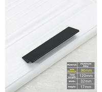 BEAZOOM Aluminum Alloy Cabinet Handle, Golden/Black, Oxidation Polish Finish, Modern Drawer Pull For Wardrobe Kitchen Furniture, 64/96/128mm(128mm Black)