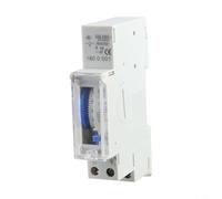 BEAZOOM Analog Mechanical Timer 180A, DIN Rail Mounted Switch with 15-Min Settings, 72H Battery Backup, 16A 230V for Shop Window & Parking Lights