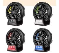 BEAZOOM Car Air Vent Aromatherapy Diffuser, for Tire Wheel for Hub Design Balm Holder, ABS Alloy for Auto Interior Decoration Air Freshener, Black
