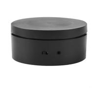BEAZOOM Control Electric Turntable, Portable Rotating Display Stand for Jewelry, Gadgets & Live Broadcasts, Sturdy ABS Construction, 10x10cm/14x14cm, White or Black Option(B)