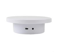 BEAZOOM Control Electric Turntable, Portable Rotating Display Stand for Jewelry, Gadgets & Live Broadcasts, Sturdy ABS Construction, 10x10cm/14x14cm, White or Black Option(C)