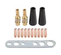 BEAZOOM Copper MIG Welding Tips Kit 09mm 15AK 14AK MB-15, Heat Nozzles and Diffusers, Install Torch Accessories, 15pcs