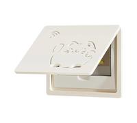 BEAZOOM Decorative Electric Meter Box Cover, Flip Top Design Weak Current Box, No-Drill Installation Home Office, 25x20cm Wood for Plastic Panel