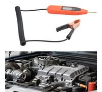 BEAZOOM Digital Voltage Tester 5-32 V for Car, Truck, Motorcycle, Construction Machine, Electric Circuit Tester with LED Display and Needle Tip, Orange